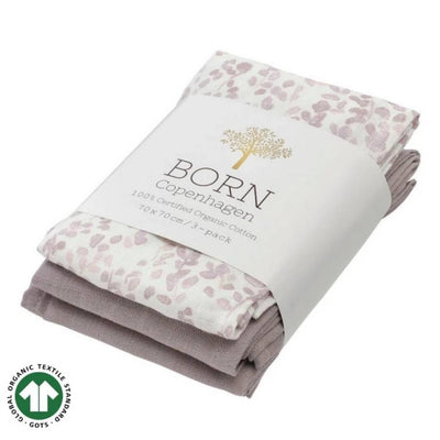 BORN Copenhagen | Leaves Muslin Taubleyjur 3pk